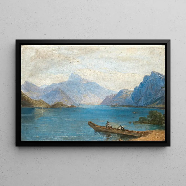 Lake Attersee - Wilhelm Steinfeld — framed artwork on a wall