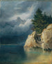 Mountain Lake Painting - Wilhelm Steinfeld — artwork view