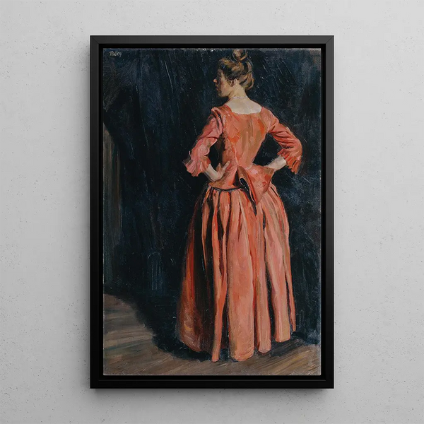 Portrait painting of a lady - Wilhelm Thöny — framed artwork on a wall