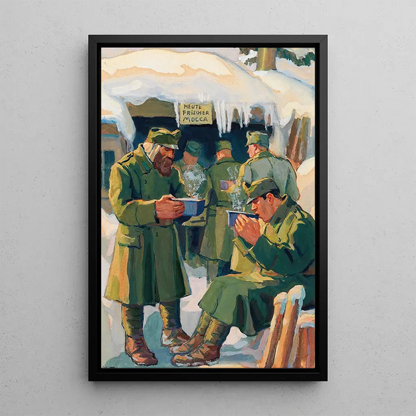 Today, fresh coffee - Wilhelm Thöny — framed artwork on a wall