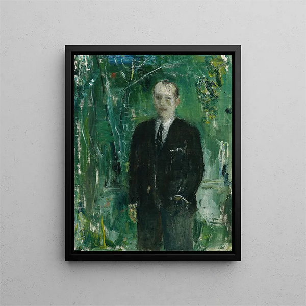 Self-portrait - Wilhelm Thöny — framed artwork on a wall