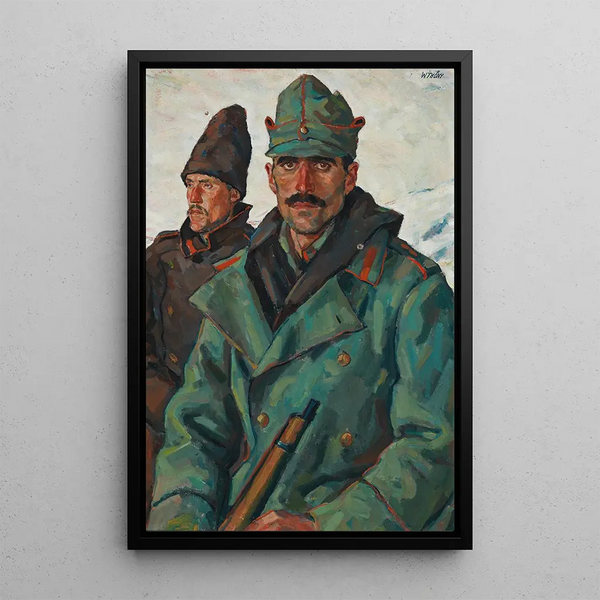 Deux soldats de la Grande Guerre - Wilhelm Thöny — framed artwork on a wall