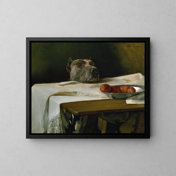 César at the Rubicon - Wilhelm Trübner — framed artwork on a wall