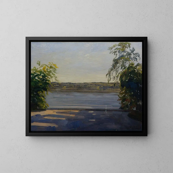 Lake of Starnberg - Wilhelm Trübner — framed artwork on a wall