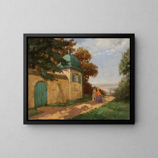 Une promenade dans le parc du palais - Wilhelm Velten — framed artwork on a wall