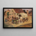 Chariot at the village well - Wilhelm Velten — framed artwork on a wall