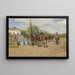 Group of Hunters in front of the Castle - Wilhelm Velten — framed artwork on a wall
