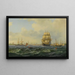 Ships in Copenhagen - Wilhelm Victor Bille — framed artwork on a wall