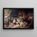 Hunting the Bear in Winter - Wilhelm Wallander — framed artwork on a wall