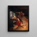 Signe cherche la mort dans les flammes de son abri - Wilhelm Wallander — framed artwork on a wall