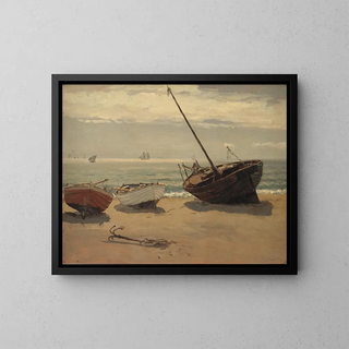 On the beach of Skagen - Wilhelm Xylander — framed artwork on a wall
