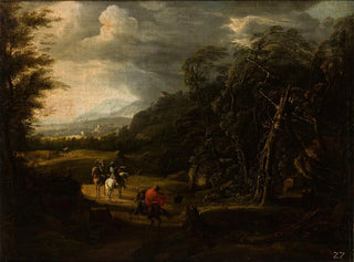 Landscape Painting with Riders - Wilhelm von Bemmel — artwork view