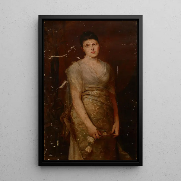 Portrait Painting of Alicja Worms - Wilhelm von Kaulbach — framed artwork on a wall