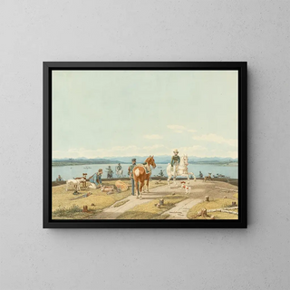 After the Hunt - Wilhelm von Kobell — framed artwork on a wall