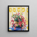 Flower Painting - Wilho Sjöström — framed artwork on a wall