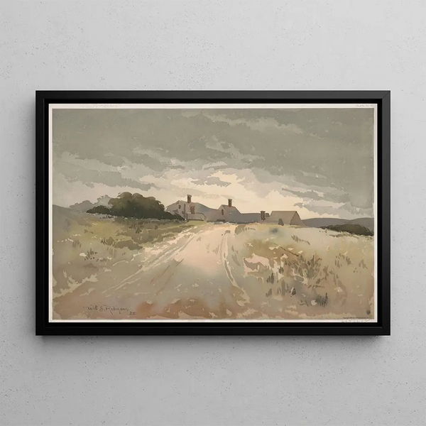 Prang's progressive studies in watercolor painting, Part II, advanced studies No. 6 - Will S. Robinson — framed artwork on a wall