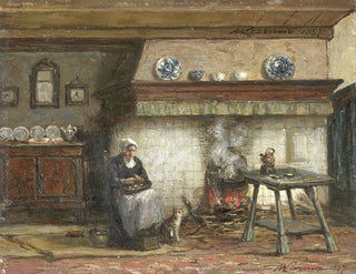 Interior painting of a cottage in Scheveningen - Willem Adriaan Alexander Liernur — artwork view