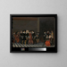 Traditional Wedding Feast Painting called The Marriage of Adriaen Ploos van Amstel and Agnes van Bijler 1616 - Willem Cornelisz Duyster — framed artwork on a wall