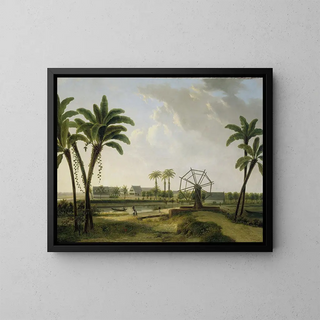 View of the coffee plantation Marienbosch in Suriname - Willem de Klerk — framed artwork on a wall