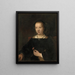 Young Woman with Carnation - Willem Drost — framed artwork on a wall