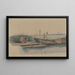 Quai with fishing boats - Willem Gruyter Jr. — framed artwork on a wall