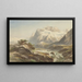 Mountain Landscape Painting - Willem Jan van den Berghe — framed artwork on a wall
