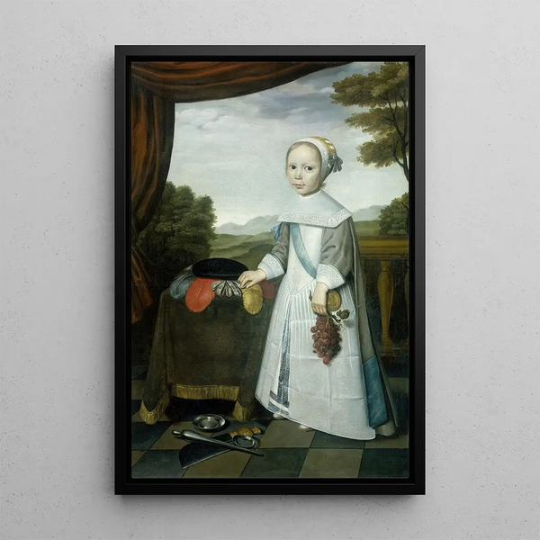 Portrait of Johannes van Rees 1662-1690 half-brother of Elisabeth van Oosten child - Willem Jansz Ploy — framed artwork on a wall