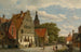 Children and travelers along the canal - Willem Koekkoek — artwork view