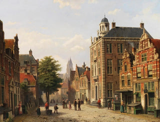 View of a Dutch city in summer - Willem Koekkoek — artwork view