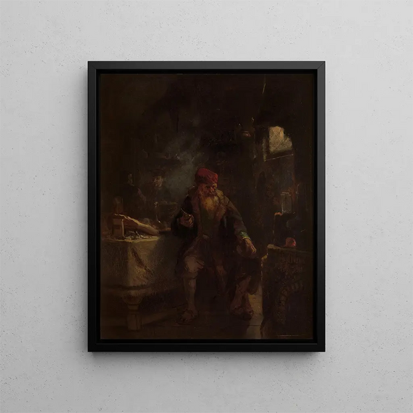 The Alchemist - Willem Linnig — framed artwork on a wall
