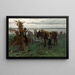 Boys keeping donkeys - Willem Maris — framed artwork on a wall