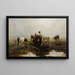 Veaux à l'abreuvoir - Willem Maris — framed artwork on a wall