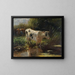 Cow near a ditch - Willem Maris — framed artwork on a wall