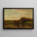 Cows at Dusk - Willem Maris — framed artwork on a wall