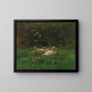 Ducks - Willem Maris — framed artwork on a wall