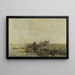 Cows near a pond - Willem Maris — framed artwork on a wall