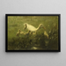 White duck with ducklings - Willem Maris — framed artwork on a wall