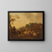 Landscape with a shepherd, a shepherdess, and livestock - Willem Ossenbeeck — framed artwork on a wall
