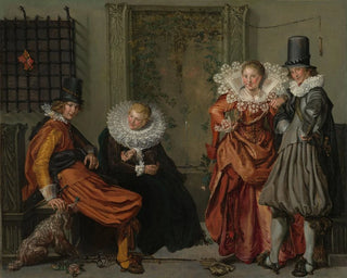 Elegant couples in court. - Willem Pietersz Buytewech — artwork view