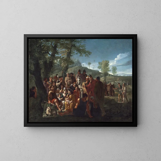 Saint John the Baptist Preaching - Willem Reuter — framed artwork on a wall