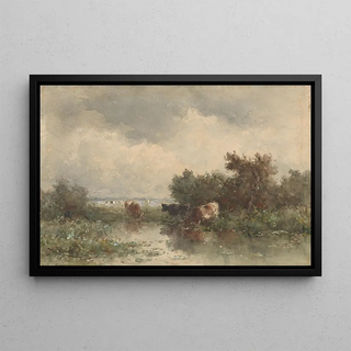 Willem Roelofs - Drie koeien aan een plas.webp