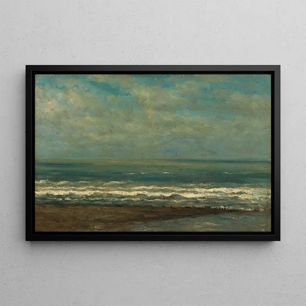 Seascape near Heijst - Willem Roelofs — framed artwork on a wall