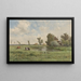 Prairie with Cows - Willem Roelofs — framed artwork on a wall