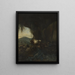a Shepherd and Livestock in a Cave - Willem Romeyn — framed artwork on a wall