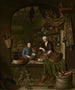 Reproduction of the painting of a grocery store - Willem van Mieris