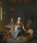 a young mother caring for her two children in a domestic interior - Willem van Mieris — artwork view