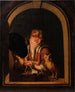 a young boy with an owl - Willem van Mieris — artwork view