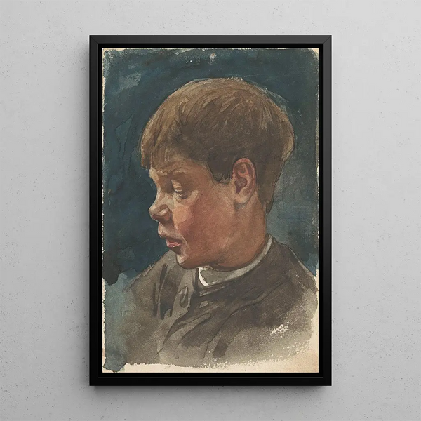 Head of Boy - Willem Witsen — framed artwork on a wall