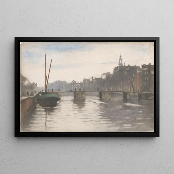 Oude Schans in Amsterdam - Willem Witsen — framed artwork on a wall