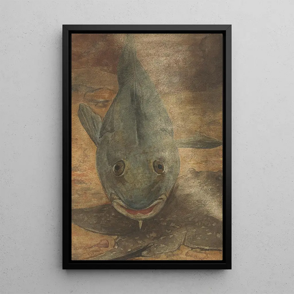 Fish seen from the front - Willem Witsen — framed artwork on a wall